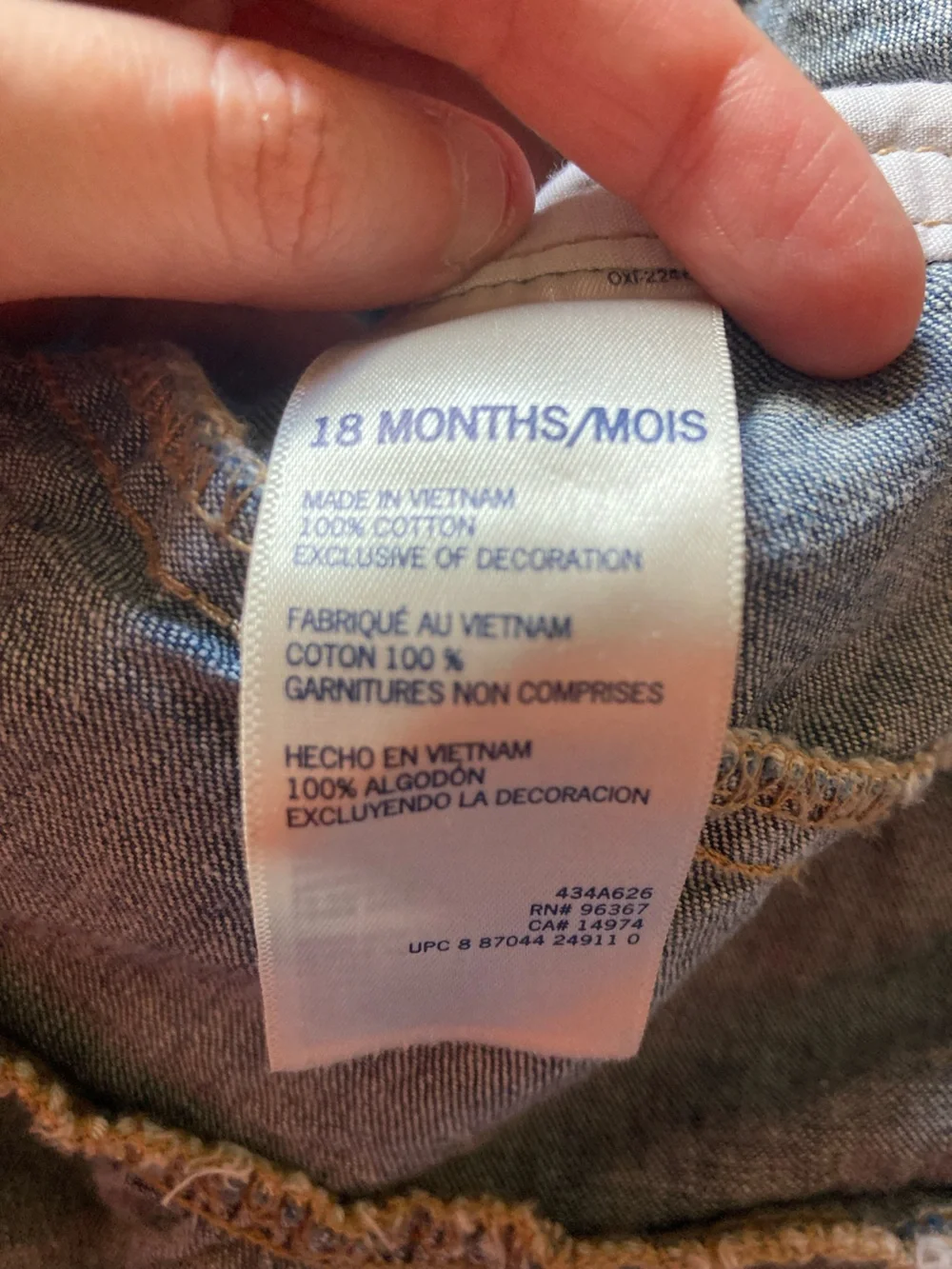 Oshkosh Tiered Denim Dress 18 months